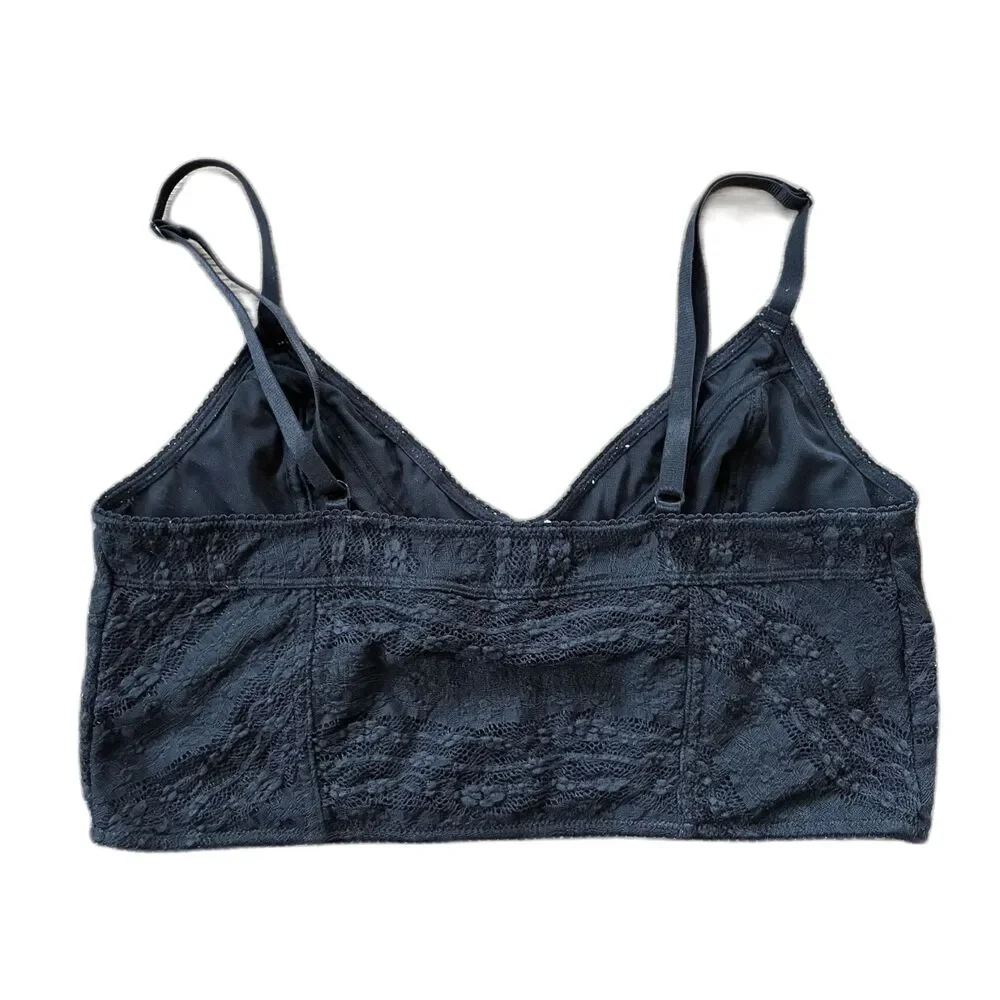 Intimately Free People Black Lace Bra Tank Top Shirt  Women's Size Medium